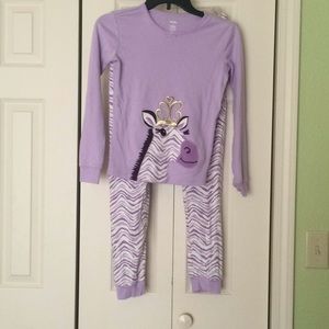 Gymboree marching zebra pajama set size 12
